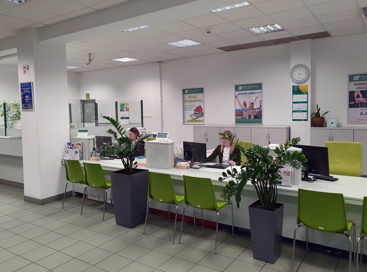 Nowoczesna Sala Obsługi Klienta w Centrali Banku